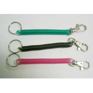 Light Translucent Green 10cm Long Trigger Spring String Key Chains