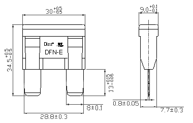 Dissmann 50A 5G Communication Module Fuses DC80V Automotive Blade Fuse in China