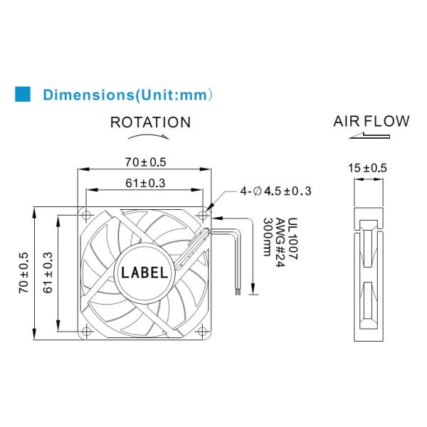 Reversible Plastic Computer Cooling Fans With Positive & Negative Function