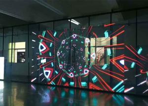 China 256x128 Dots Transparent Glass Led Screen Display Quick Installation on sale