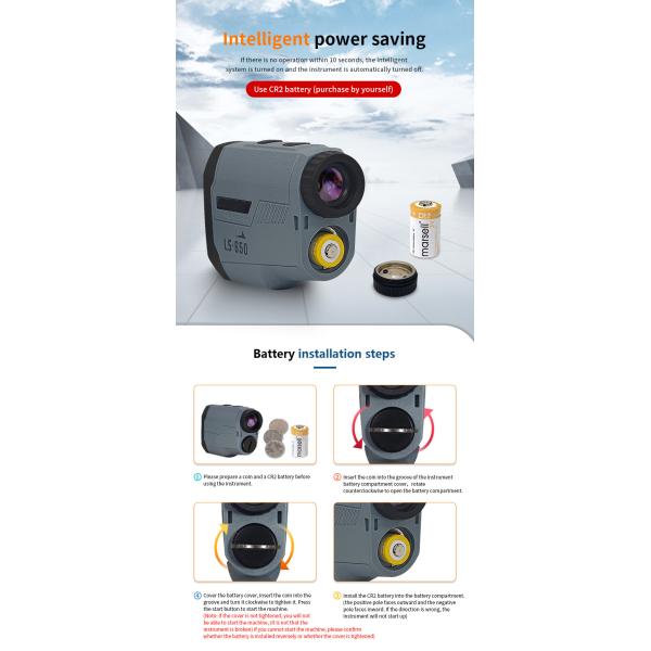 Outdoor Golf Digital Rangefinder Scope 650m IPX4 Waterproof