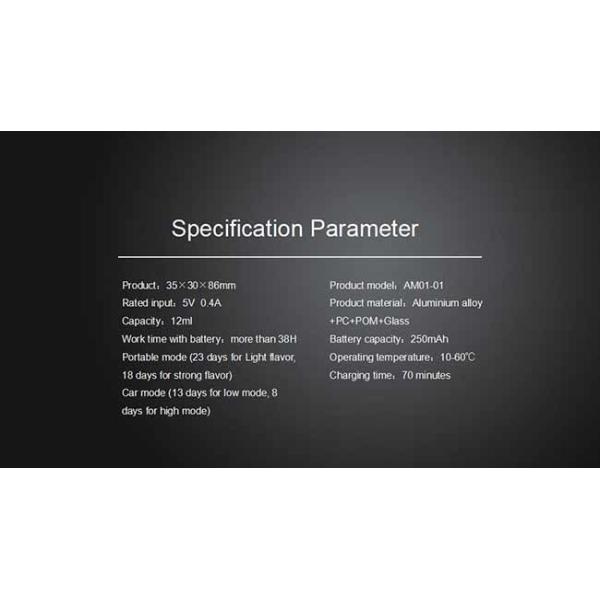 Car Vent Clip Portable Electric Scent Diffuser 12ml Quiet RoHS FCC Certified