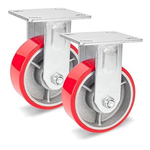 Quality Heavy Duty 350kg PU Cast Iron Swivel Caster Wheel Without Brake for sale