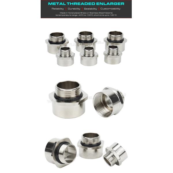 IP68 Brass (304/316 Steel) Thread Reducers, Thread Enlargers, Thread Converters or Thread Adapters for Cable Glands
