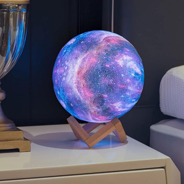 16 Colors Smart Moon Lamp RGB LED Dimmable Mobile Remote Control