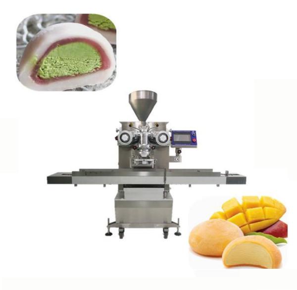 Quality P180 Automatic Double Mochi Ice Cream Filling Machine Aligning Encrusting for sale