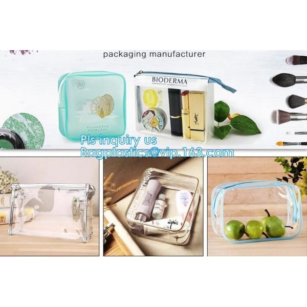 Holographic Vinyl Film Hologram Bag With Slider Zip, Pvc Holographic Cosmetics Bag, Plastic Zipper Bag/eva zipper bag wi