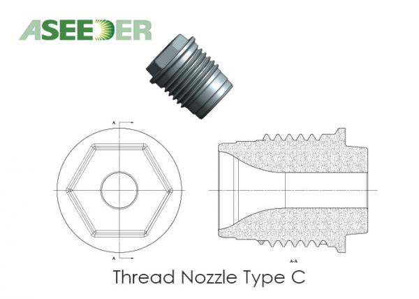 Impact Toughness Oil Spray Head Thread Nozzle For PDC Drill Bits