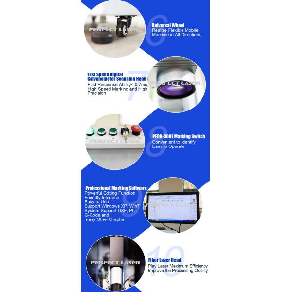 3D Dynamic Focus Fiber Laser Engraving Metal Marking Machine High Speed 30W