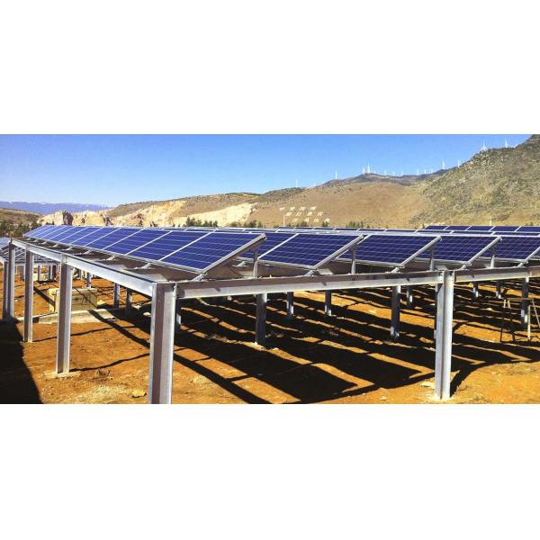 CE Steel Frame Mounting Winter Greenhouse Solar System Tin Film Module Support Structure For Green Space