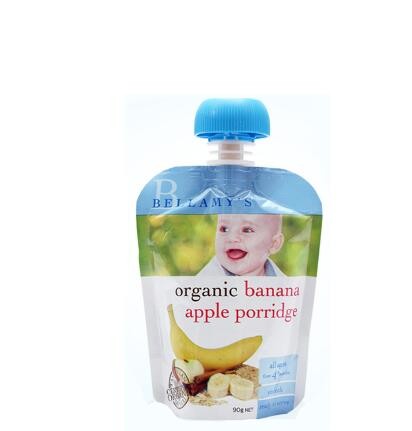 Customized Plastic High Barrier Package Reusable Food Pouch With Spout For Baby Bpa Free