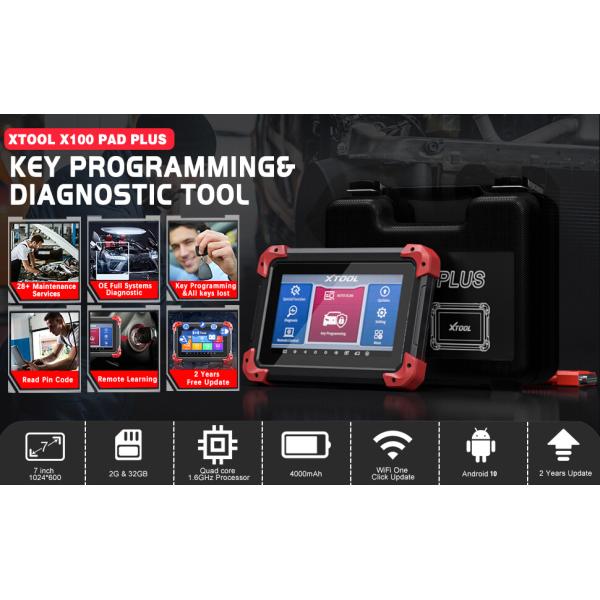 XTOOL X100 PAD PLUS  Key Programming All Systems Diagnostic Tool With 28+ Special Functions