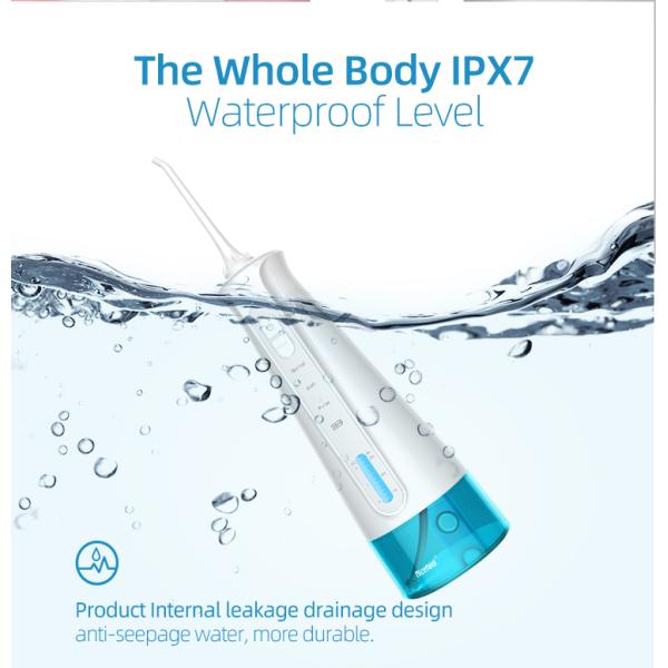 1400 MAh Battery 230ml Tank Water Flosser With Water Level Display