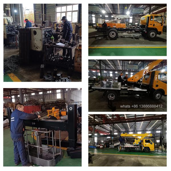 Hot-sale Suizhou Dongfeng 4*2 New Diesel 33 m Straight Telescopic Boom Compact Aerial Platform Truck