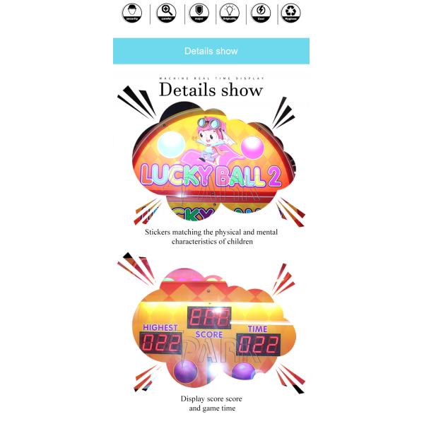 Cute Lucky Ball Amusement Game Machines / Lottery Ticket Machine