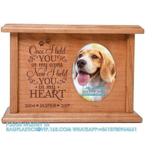 China Wooden Urns For Animal, pet urn, Funeral Products Supplies, Peaceful Memorial Keepsake Urn With Photo Box For Dog Cat on sale