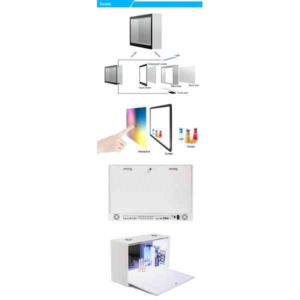 1920*1080 400cd/m2 Transparent LCD Panel 178º For Showcase