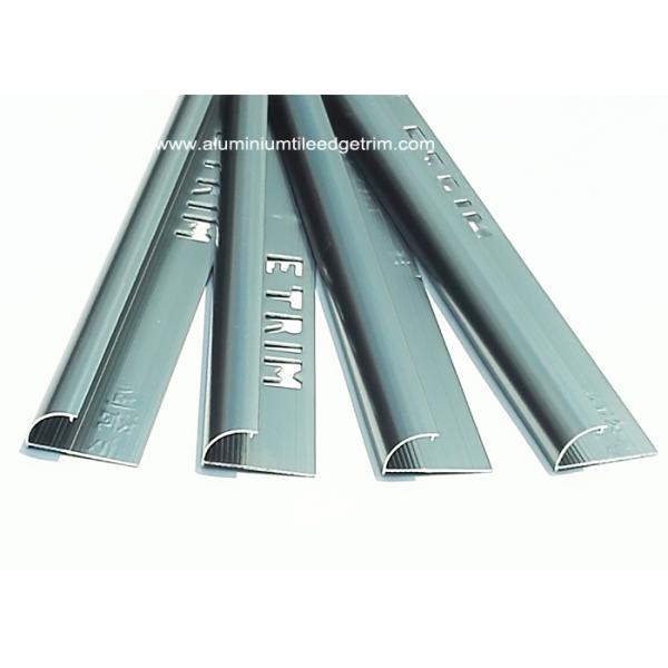 8mm Half Round Aluminium Tile Trim Polished Sapphire Blue For Kitchen