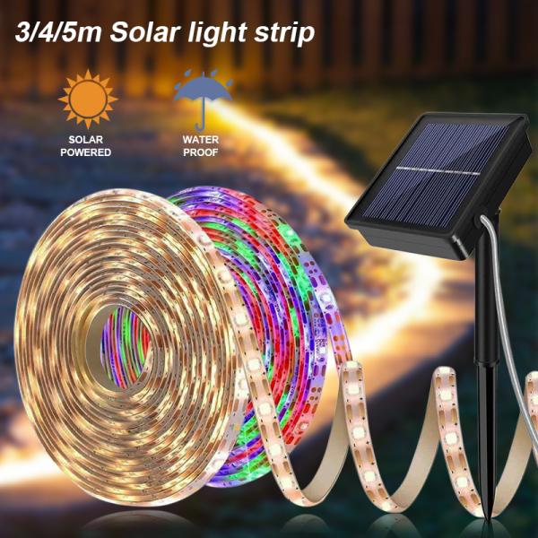 3.7V 30leds/M Solar Strip Light , Solar LED Ribbon Tape Waterproof IP67 For Steps