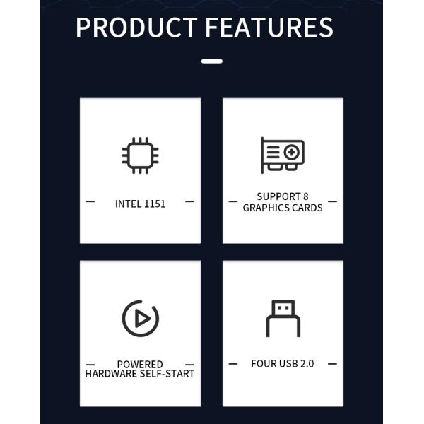 Bitcoin BTC ETH Intel B85 Motherboard For Mining 8 GPU