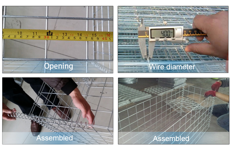 2 Cells Heavy Duty Welded Gabion Box Sizes 2x1x1m