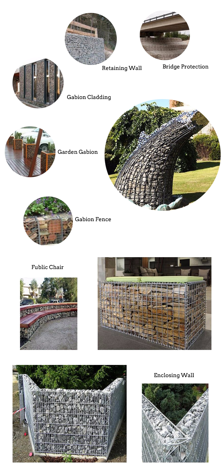 2 Cells Heavy Duty Welded Gabion Box Sizes 2x1x1m