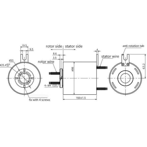 Precious Metal Contact Rotating Electrical Connector Gigabit Signal Low Insertion Loss