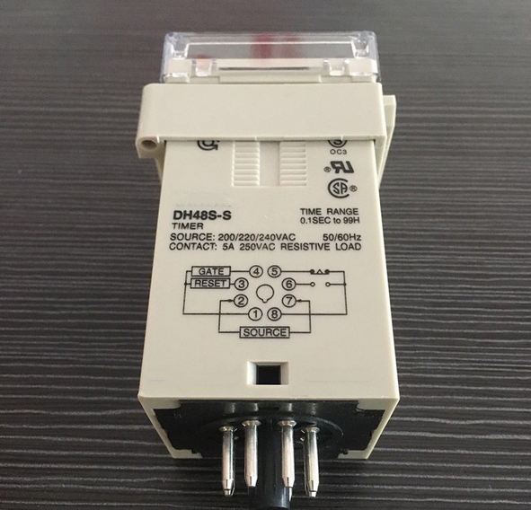 DH48S-S110V 220V 380V AC 24V 12V DC 0.01S - 99H 99M 8 Pins Digital Timer Switch Time Delay Relay with Base Socket