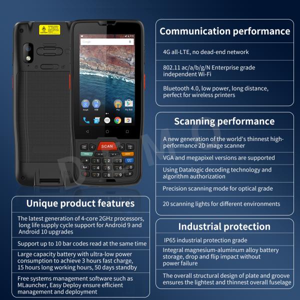 Lightweight Industrial Handheld Computer Device Wireless Compact