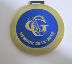 China Custom metal golf luggage bag tags with poly epoxy filled design, golf club branded logo, wholesale