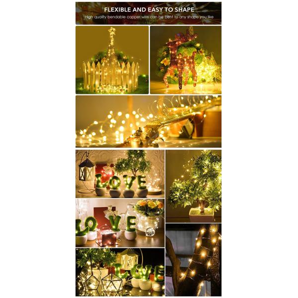 Waterproof Sync Smart Solar Decorative Lights RGB WIFI APP Control LED Copper Wire