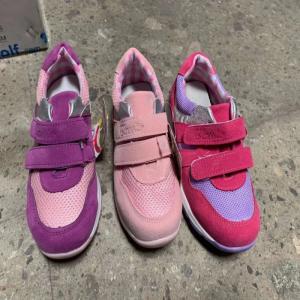 China 5 Colors Lattice Kids Velcro Sneakers Antiskid Size 26 To 31 wholesale
