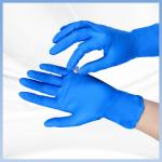 China Navy Blue Textured Powder Free Nitrile Gloves Sterile Nitrile Gloves wholesale