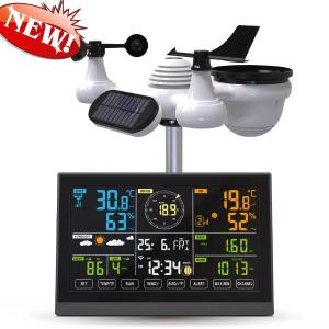 Latest Wifi Weather Station With 7 in 1 Wind Speed/ UVI /Light/ Rain /Barometric Pressure Weather Forecast