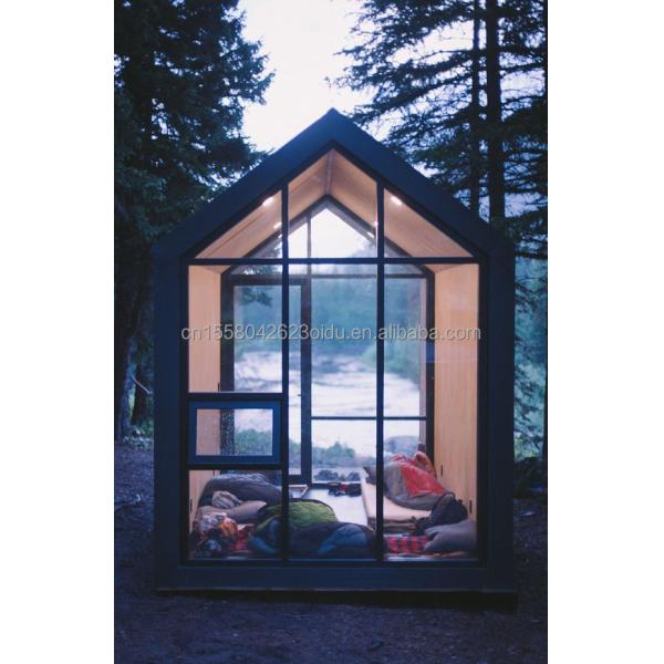 50/75/100mm Wave Sandwich Panel Wall Luxury Metal Wooden Garden Small House for Modern Prefabricated Hotel