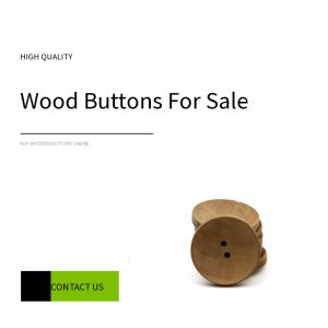 China 22L 24L Natural Wooden Buttons 2 Holes wholesale