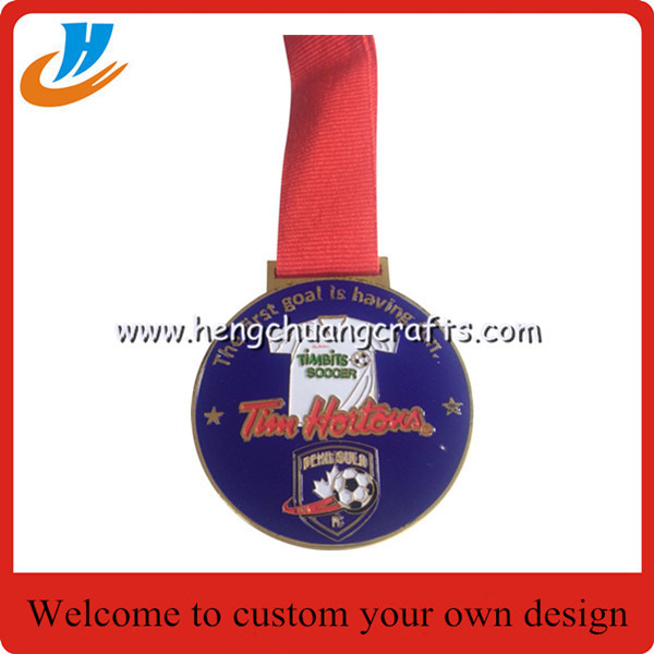 Gold silver copper metal medals,award sports medals with ribbon