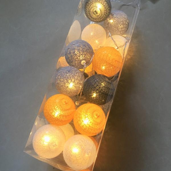 LED Cotton Balls Fairy Lights Battery Operated Wool Balls String Light Variable Length for Bedroom Party Garden Indoor Wedding