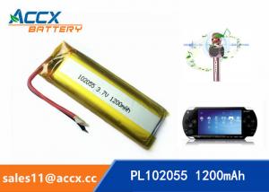 China 102055 3.7v lithium polymer battery with 1200mAh battery for bluetooth karaoke microphone, game machine wholesale