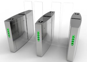 School Bi Directional RFID Security Turnstile Gate Brushed Finish