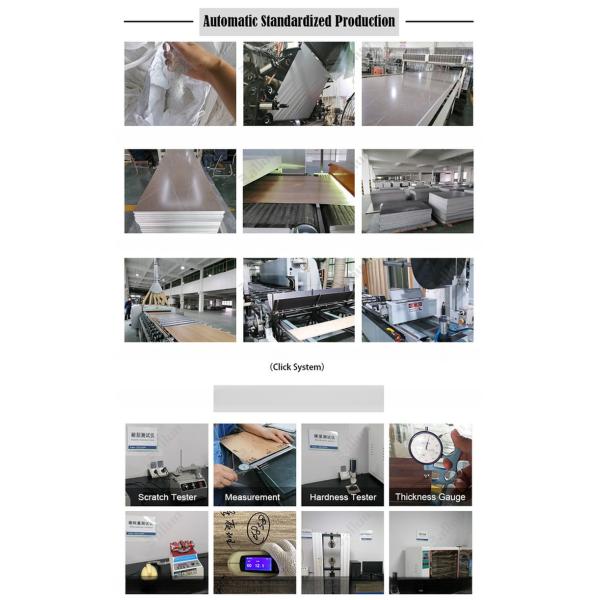 Waterproof SPC Flooring Click Lock Light Gray PVC Stone Plastic Floor Tiles for Indoor