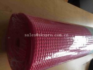 China Durable Custom Printed EVA Red Yoga Mat , Foam Rubber Sheets For Fitness Club wholesale