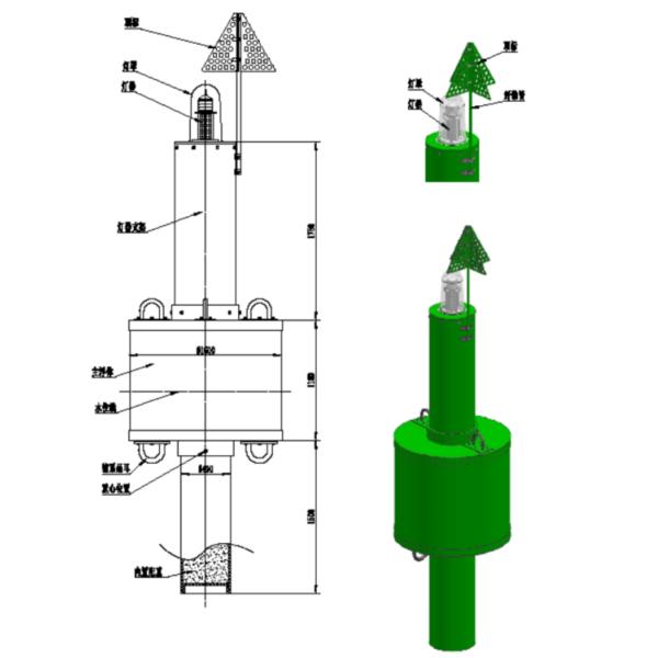 Polyethylene Buoy for Marine Navigation Maintenance-Free Impact-Resistant Durable