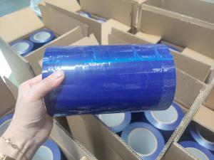 China Temporary 0.075 Thickness 8''*300' Duct Protection Film Blue Tape Removable wholesale