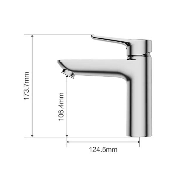 Single Handle Bathroom Washbasin Faucet Hot And Cold Stainless Steel Household Sink