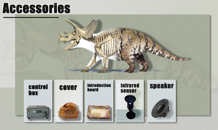 Simulation Life Size Animatronic Dinosaur Dilophosaurus For Amusement Park