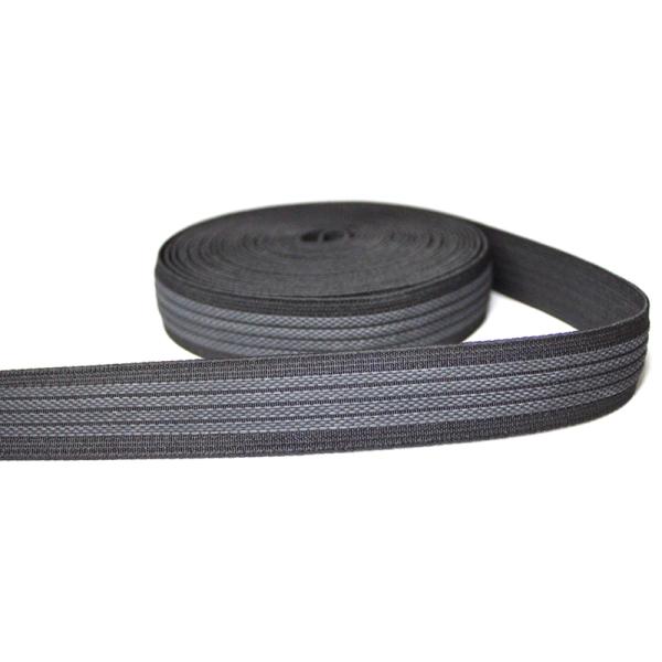 Grey 20mm Anti Slip Webbing Tape Polyester Flat Elastic Band