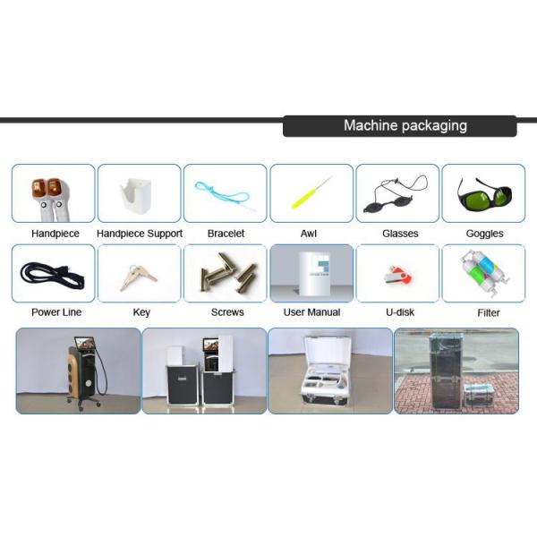 800W - 1600W Diode Laser Hair Removal Machine 3 Waves 808nm 755nm 1064nm