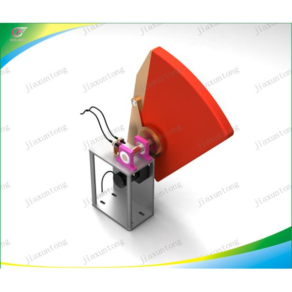 Waist high flap barrier gate with red retractable winds for ticket station