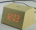 LED Wooden Digital Table Clock with Touch Function for Snooze